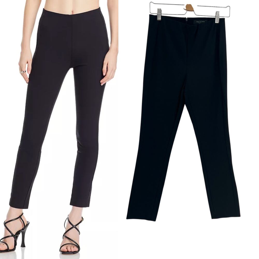 Rag & Bone‎ Simone Pants Skinny Stretch Cotton Blend Black Size 6